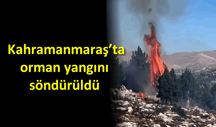 Kahramanmaraş'ta orman yangını söndürüldü