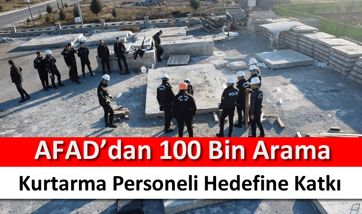 AFAD'dan 100 bin arama kurtarma personeli hedefine katkı