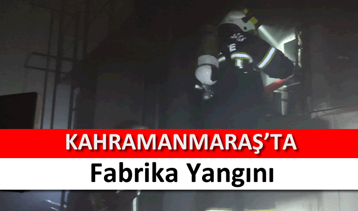 Kahramanmaraş'ta fabrika yangını