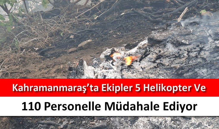 Kahramanmaraş'ta ekipler 5 helikopter ve 110 personelle müdahale ediyor