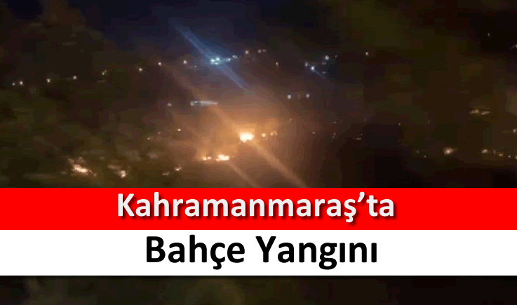 Kahramanmaraş'ta bahçe yangını
