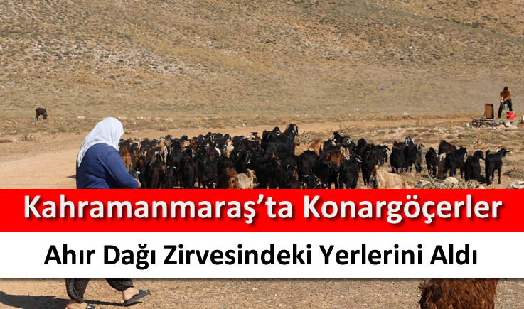 Kahramanmaraş'ta konargöçerler Ahır Dağı zirvesindeki yerlerini aldı