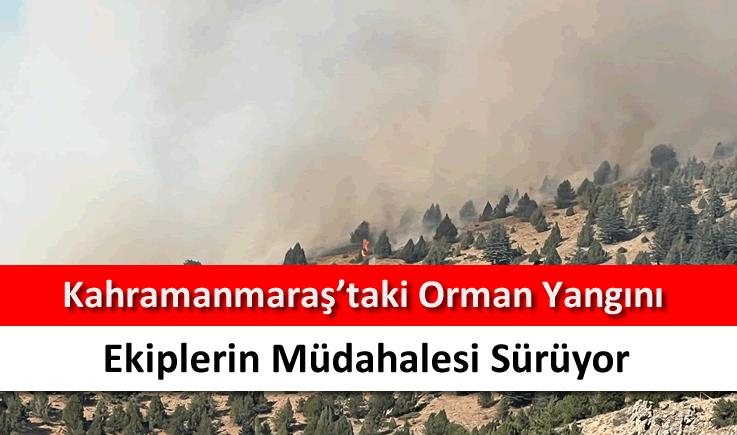 Kahramanmaraş'taki orman yangını ekiplerin müdahalesi sürüyor