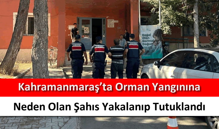 Kahramanmaraş'ta orman yangınına neden olan şahıs yakalanıp tutuklandı