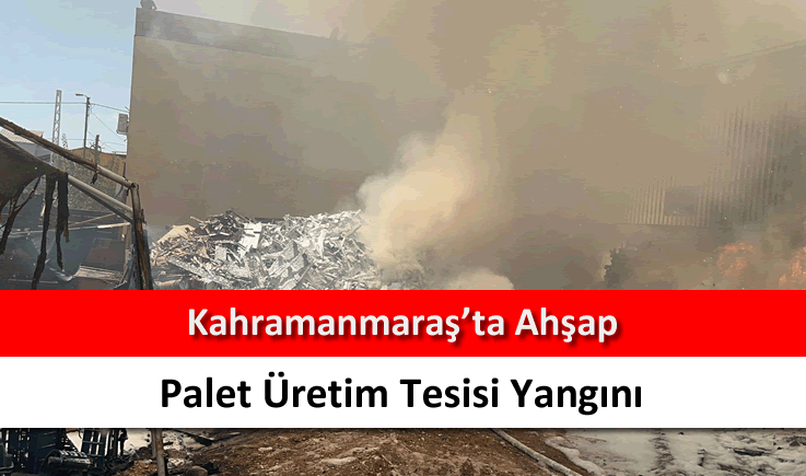 Kahramanmaraş'ta ahşap palet üretim tesisi yangını