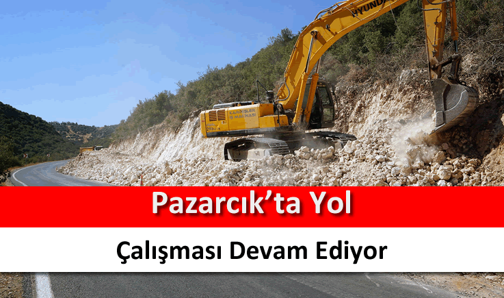 Pazarcık’ta yol çalışması devam ediyor
