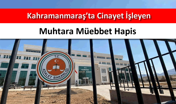 Kahramanmaraş'ta cinayet işleyen muhtara müebbet hapis