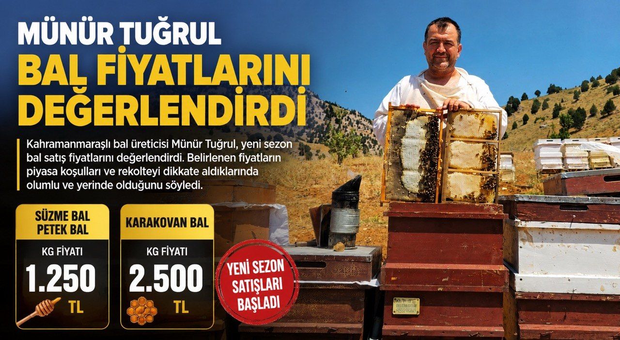 Kahramanmaraş’ta Yeni Sezon Bal Fiyatları Belirlendi