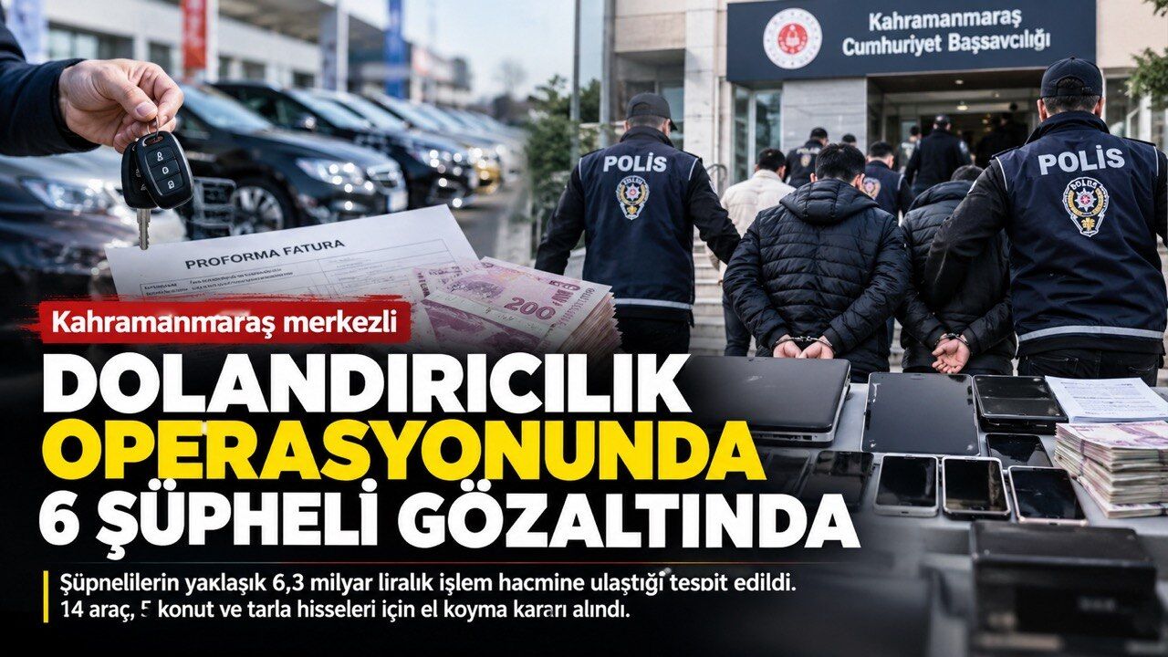 Kahramanmaraş Merkezli Dolandırıcılık Soruşturmasında 6 Şüpheli Gözaltında